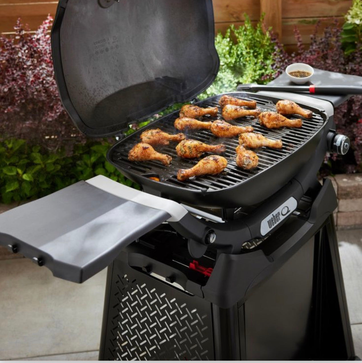 WEBER GASGRILL Q 3200N+ MIT ROLLWAGEN, BLACK, INKLUSIVE ABDECKHAUBE