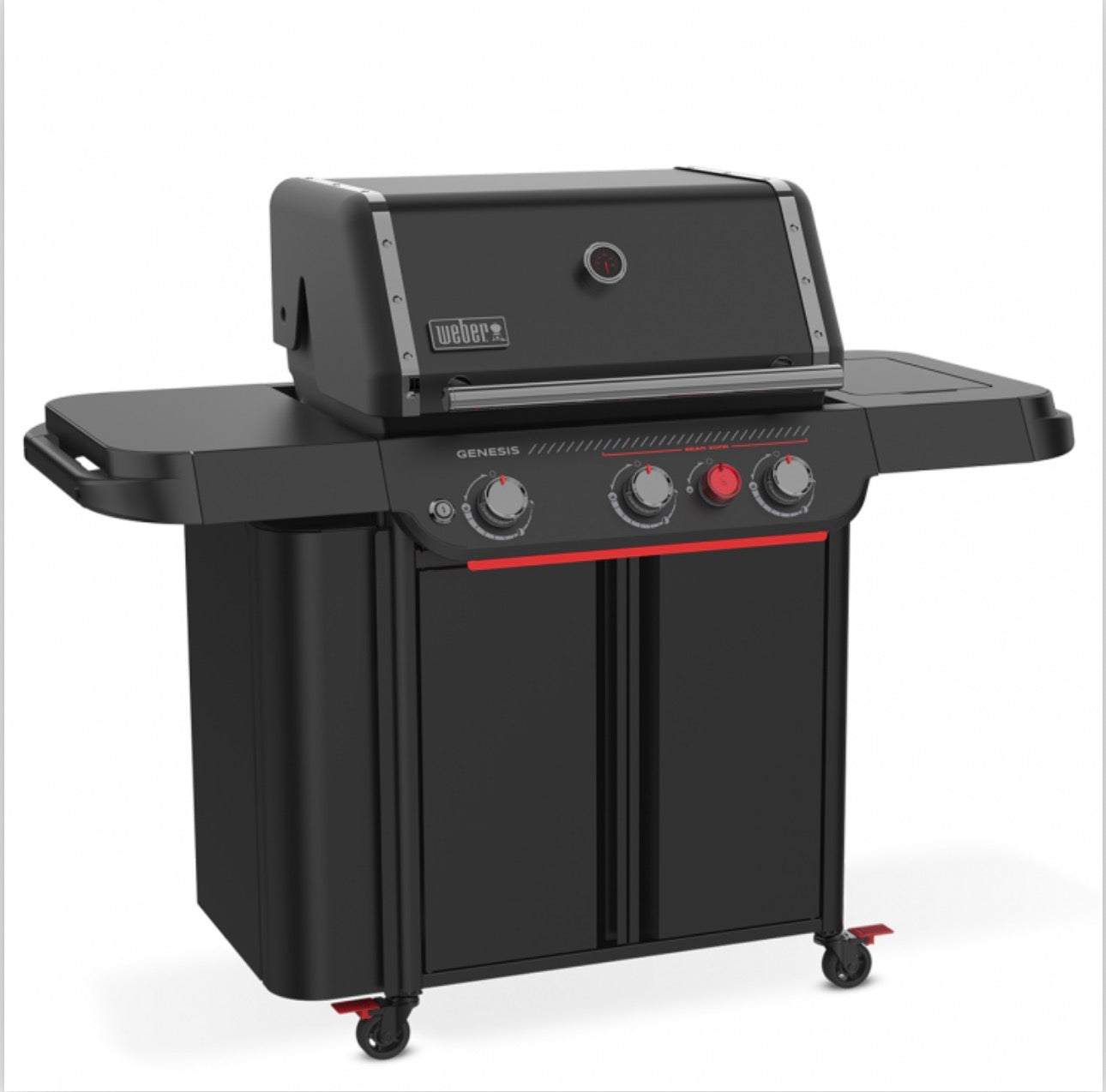 WEBER GASGRILL GENESIS E-330WR, STEALTH EDITION, INKLUSIVE DREHSPIESS U. ABDECKHAUBE