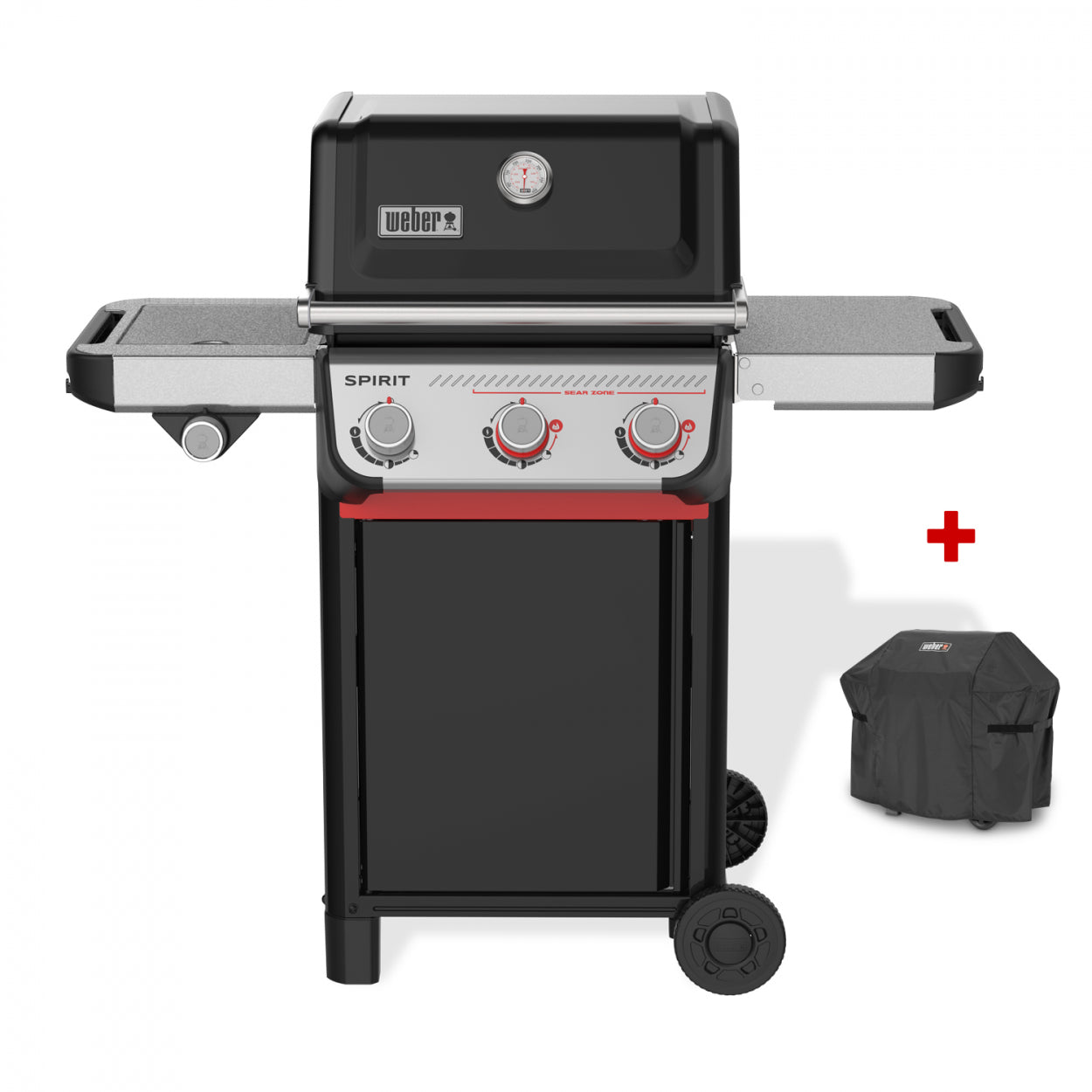 WEBER GASGRILL SPIRIT E-335 GBS, BLACK, INKLUSIVE ABDECKHAUBE